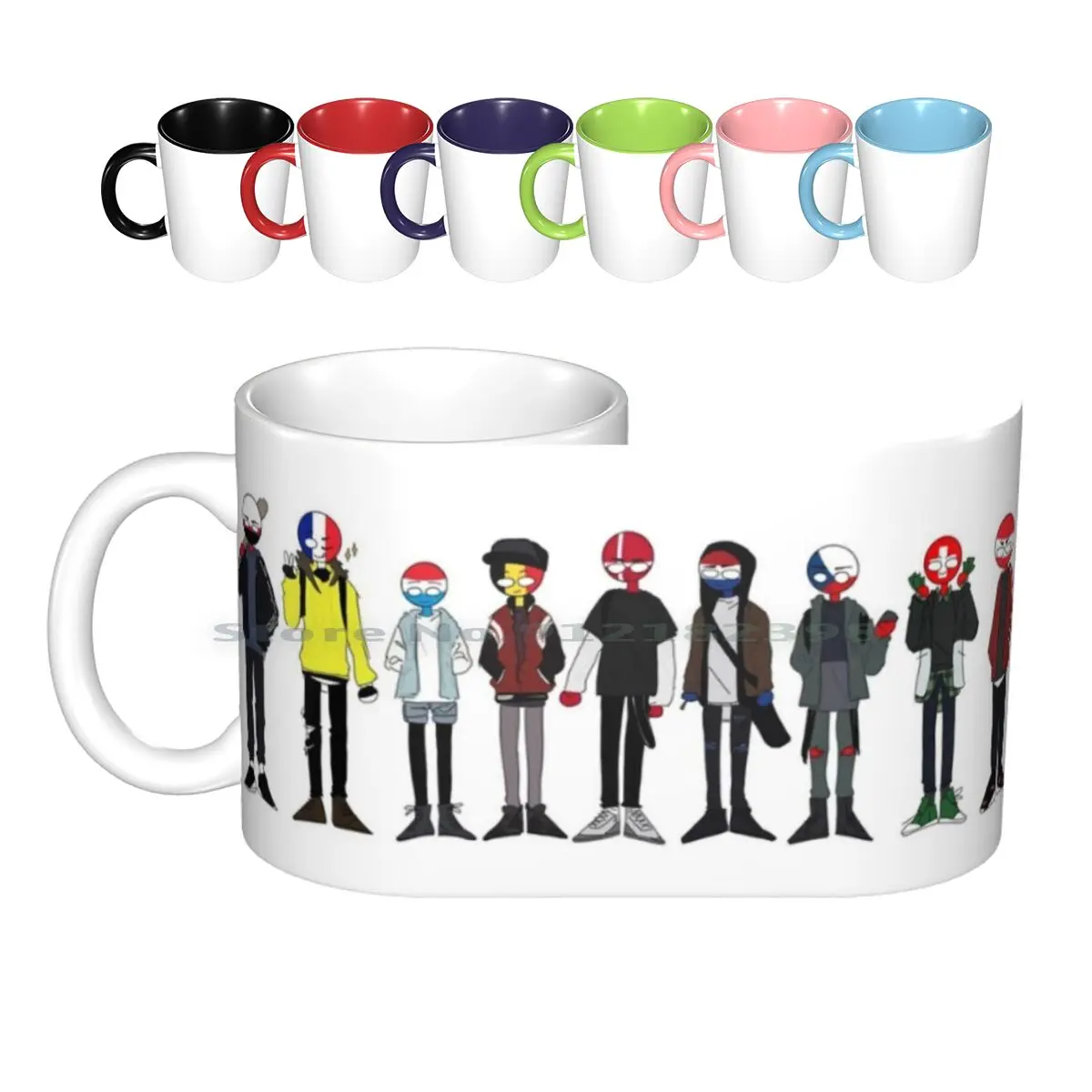 Countryhumans Ceramic Mugs Coffee Cups Milk Tea Mug Countryhumans Poland Fance Luxembourg Denmark Netherlands Czechia