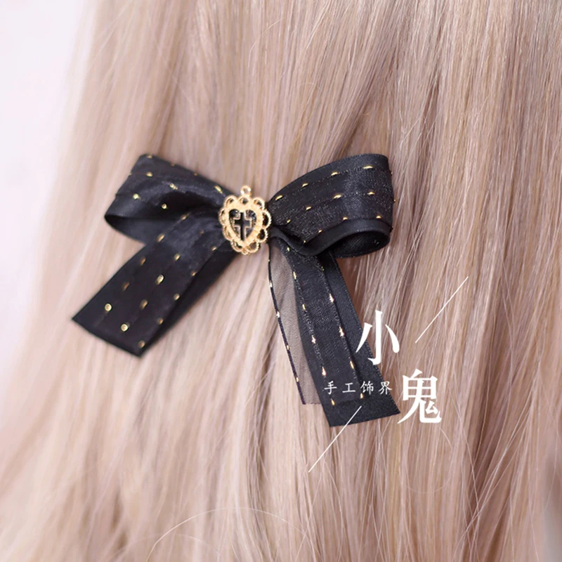 Lolita Tai Gấu Đầu Nơ Dễ Thương KC Phụ Kiện Tóc Nâu Mũ Đội Đầu Phụ Kiện Tóc