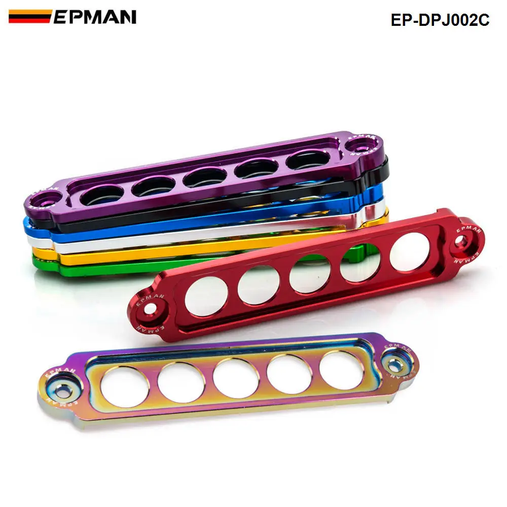 EPMAN -RACING ALUMINUM BATTERY TIE DOWN FOR HONDA Civic SI 02-05 NEW GUNMETAL Replace for Jdm STYLE EP-DPJ002C