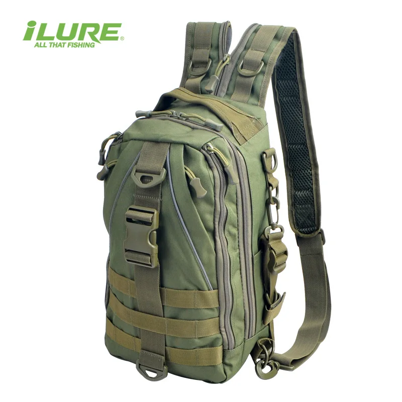 ilure explosion models lure fishing bag portable multifunctional outdoor sports bag shoulder backpack Oxford cloth 0.73kg