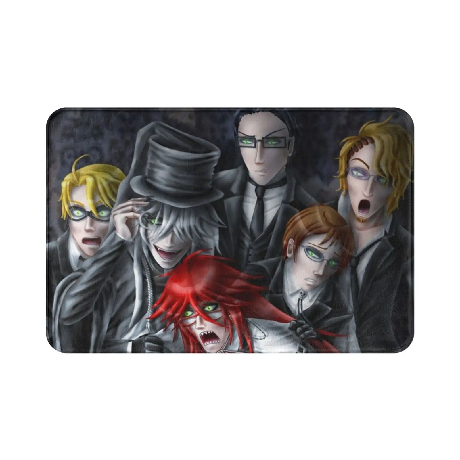 Haunted House Reapers Carpet Mat Rug Cushion Soft Non-Slip Black Butler Black Butler Grell Sutcliff Grell Shinigami Reaper