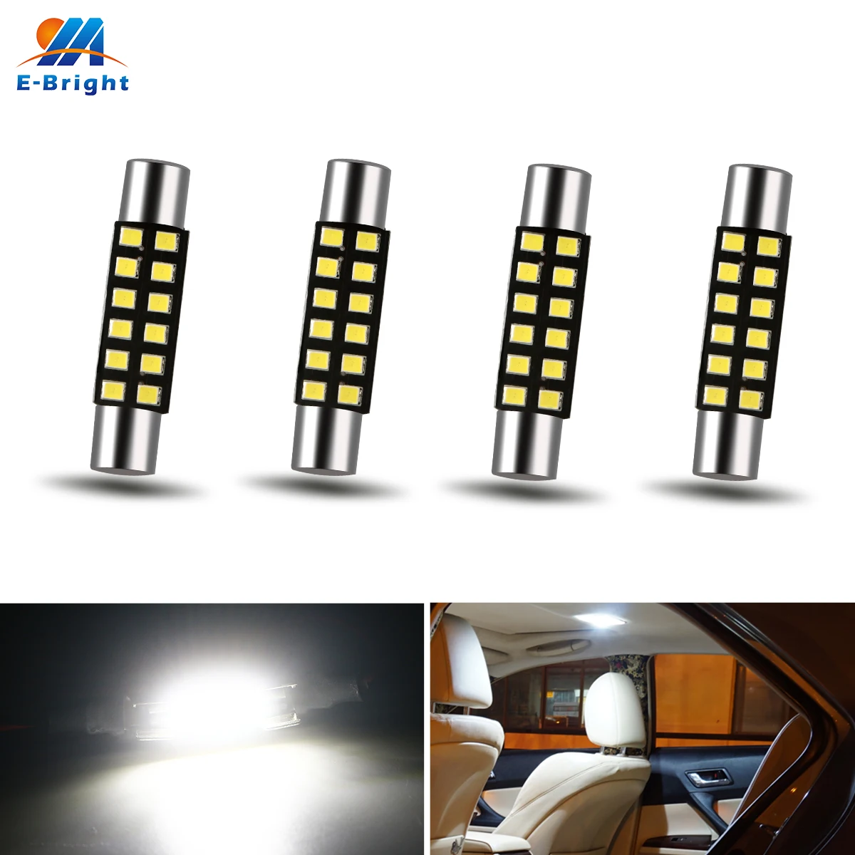 

AC DC 12V 28mm 31mm 4PCS 6612F 6614 T6 2016 SMD Auto Car Led Bulb Vanity Mirror Dome Reading Sun Visor Roof Light Warm White