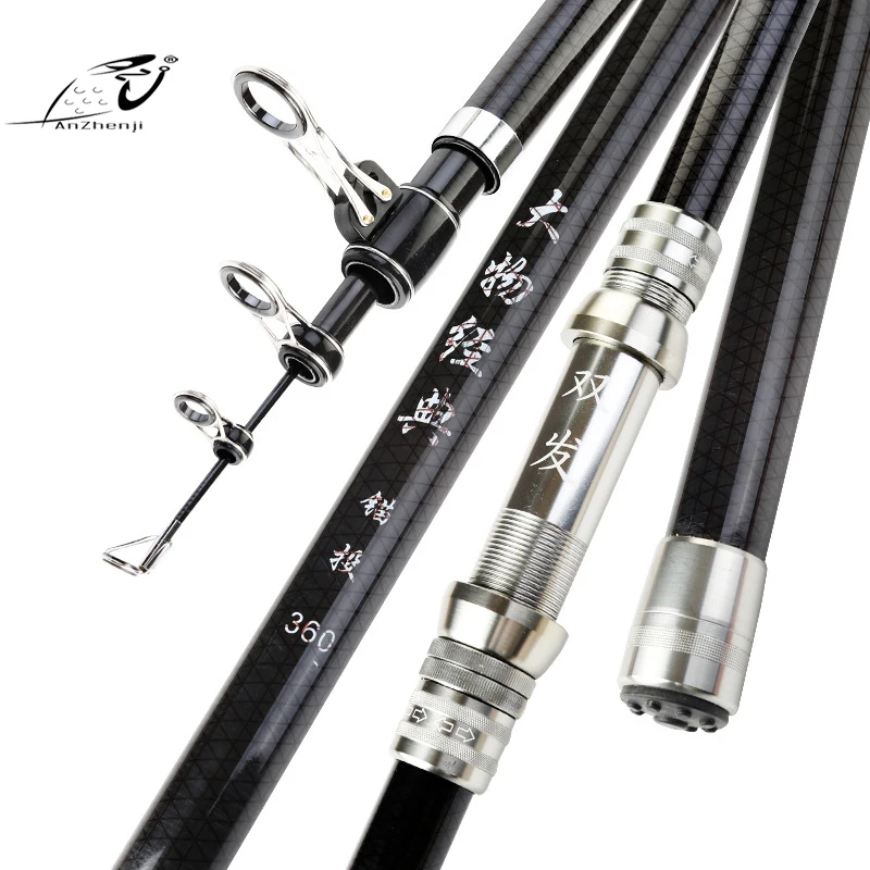 

Carbon New Superhard Distance Throwing Rod Telescopic Fishing Rods 3.6m 3.9m-4.2m.4.5m Stream Handle Poles Fishing Tackle