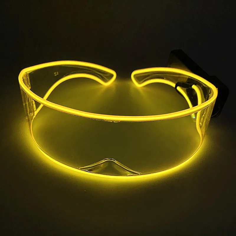 EL glowing Technology EL Glasses with Ten Color Neon Lighting Flashing Patry Supplies Christmast Halloween Fashion Sunglasses