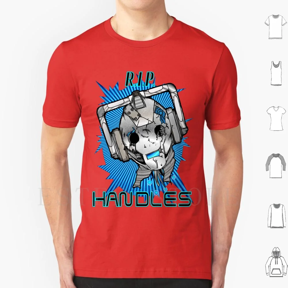 Rest In Peace Handles T Shirt Cotton Men DIY Print Who Tardis Handles Cybermen The Time Lord Scifi Blue Box