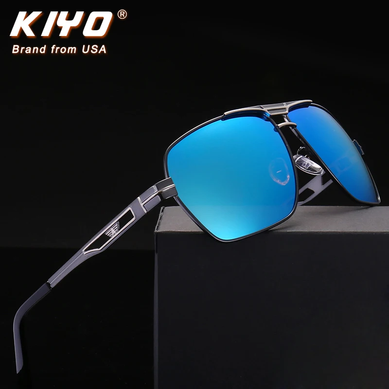 KIYO Brand 2020 New Men  Square Polarized Sunglasses Metal Classic Sun Glasses High Quality UV400 Driving Eyewear 2648