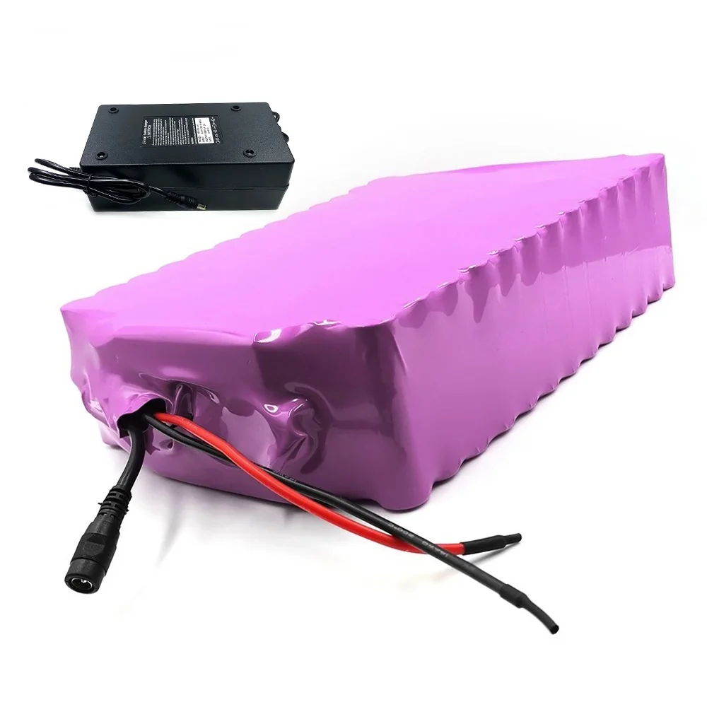 With 5A charger 35Ah 14S10P 52V 48V battery e-bike ebike electric bicycle Li-ion customizable 275x190x70mm