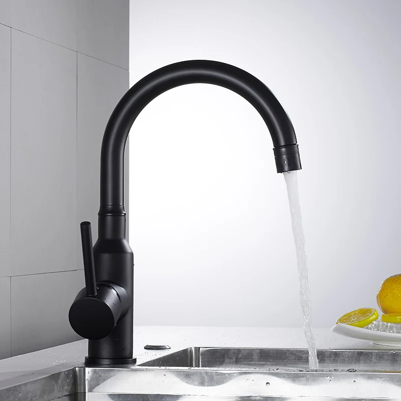 Vidric Tuqiu kitchen faucet Swivel Sink Faucet Black/Chrome/Nickel Total Brass Rotating Hot and Cold Kitchen mixer Water sink fa