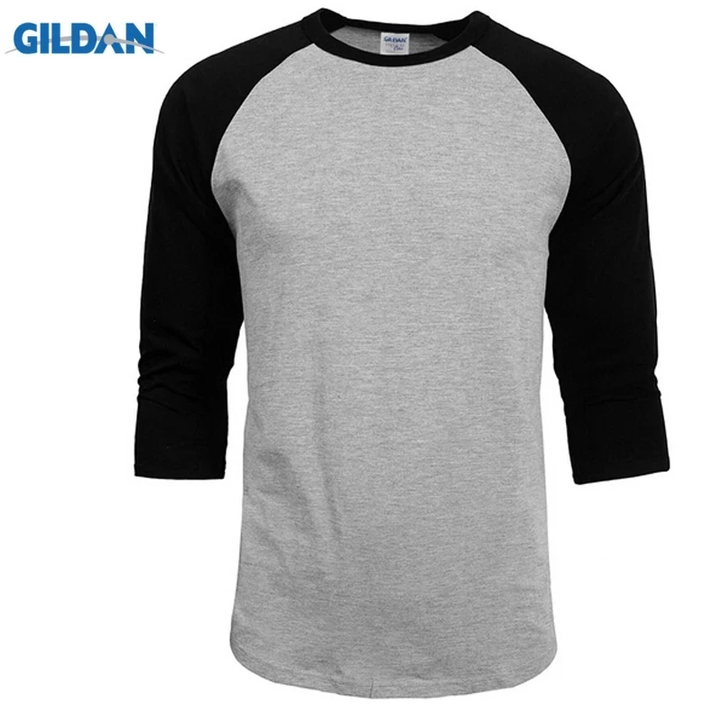 New Fashion T Shirt Men Design O-Neck T-shirt Men\'s Casual 100% Cotton 3/4 Sleeve Tshirt Hot Sale Raglan Jersey Shirt Man Tops