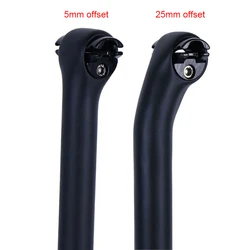 Newest black logo Road Mountain bicycle matt UD full carbon bike seatposts carbon MTB 5&25mm offset 27.2/30.8/31.6*350/400mm