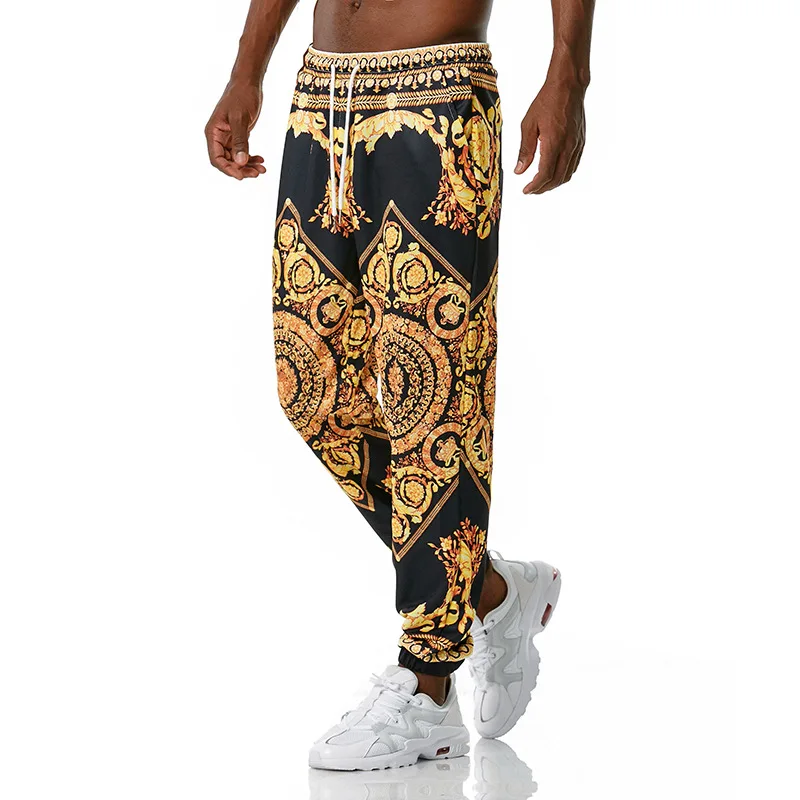 Pantaloni sportivi da uomo di lusso pantaloni sportivi con stampa floreale 3D pantaloni da Jogging pantaloni Casual da uomo Hip Hop Streetwear pantaloni sportivi maschili 2023