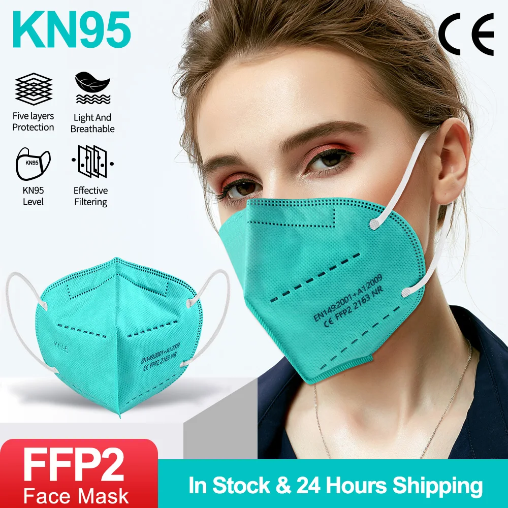 5 Layers FFP2mask Adult KN95 Masks Europa FPP2 Mask Approved CE Mascarillas FFP2 Color FFP3 Facial Masque FFP 2 Mondmasker FFPP2