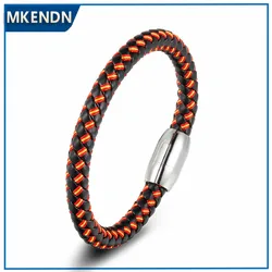 MKENDN Hot Sale Country Brazil Flag Multilayer Rope Leather Bracelet Magnet Bracelets & Bangles Male Female Jewelry Pulseras