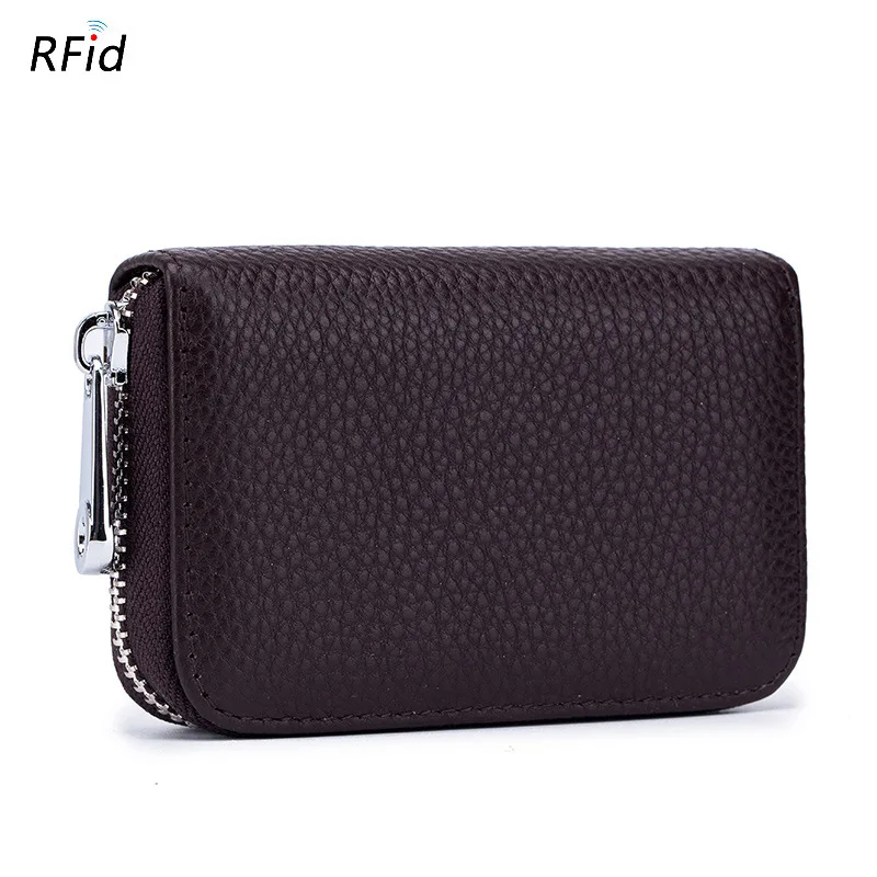 Genuine Leather Credit Card Wallet 24 / 12 Slots Big Capacity Credit Card Holder Passport Holder for Men Women