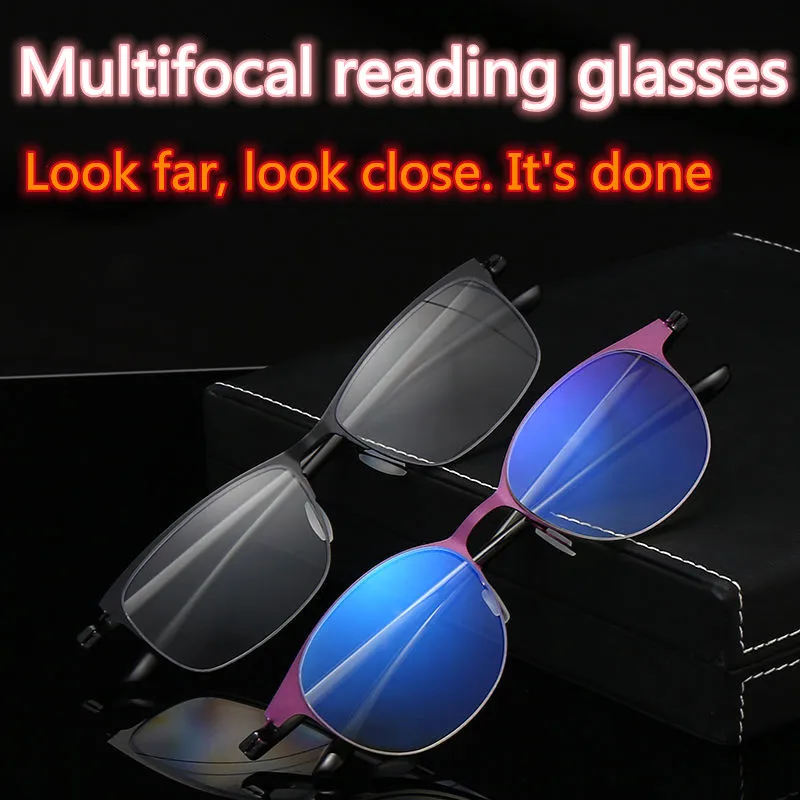 Presbyopic glasses men's far and near dual-purpose intelligent multi focus high-grade zoom middle-aged and elderly HD presbyopic