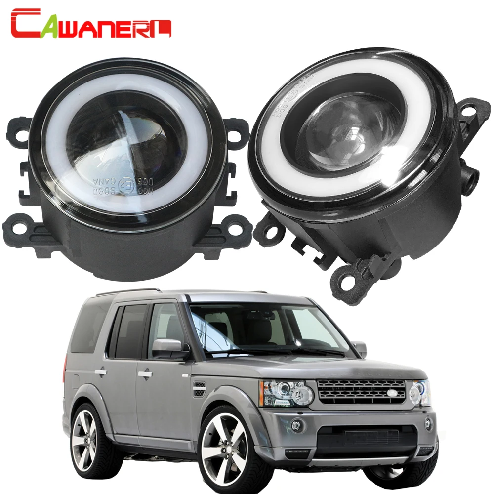 Cawanerl For Land Rover Discovery 4 LR4 SUV (LA) 2010 2011 2012 2013 Car LED Fog Light Angel Eye DRL Daytime Running Lamp 12V