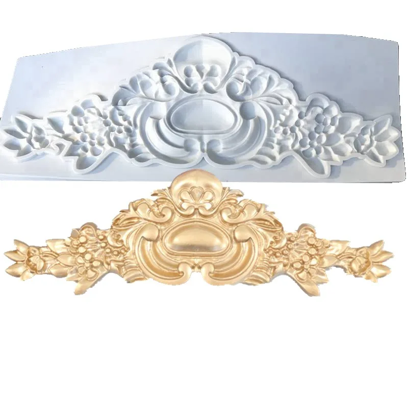 

26cm Large Baroque Silicone Mold Lace Trim Diy 3D Wall Panel Beton Form Plaster Casting Silicone Mould Resin Concrete Clay Mold