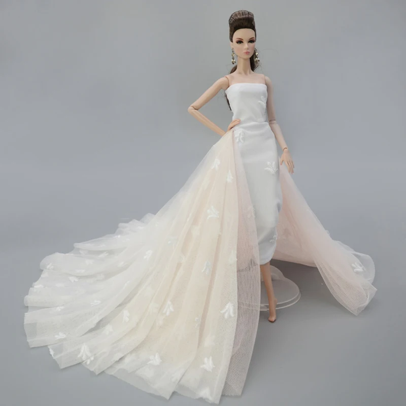 High Fashion Doll Clothes for Barbie Doll Outfits Wedding Dress Big Evening Dresses Party Gown 1/6 Doll Accessories Kids Toy