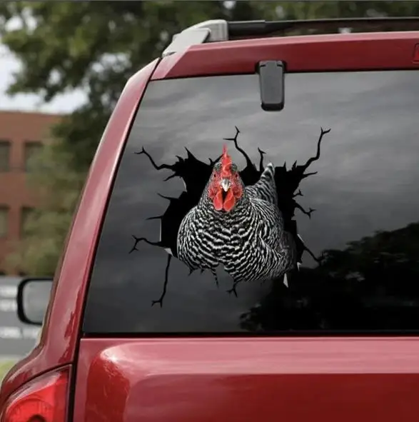 3D CHICKEN CAR STICKER  Cartoon Car Styling Wall Home Glass Window Door Laptop Truck Vinyl Decals