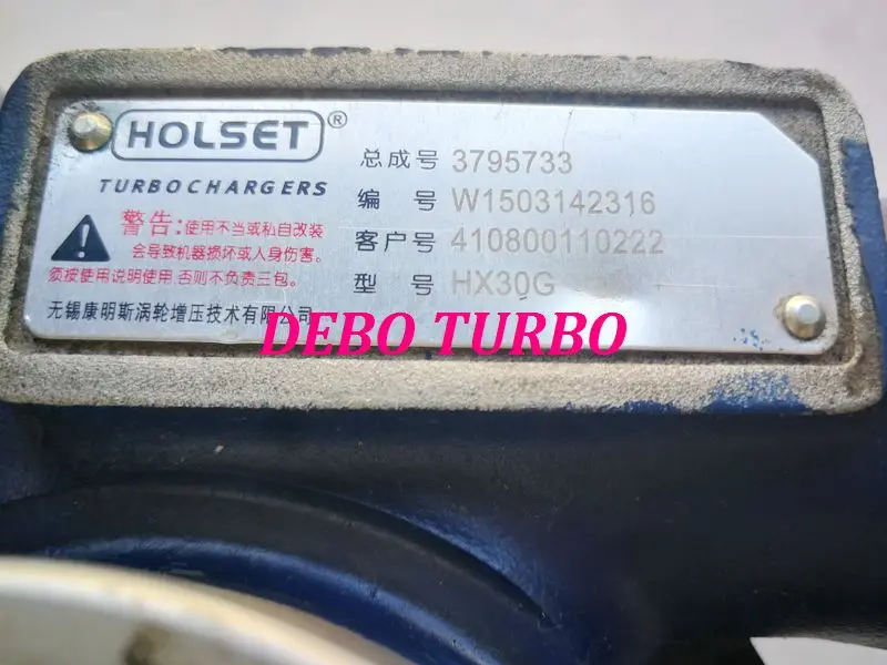 USED GENUINE HOLSET HX30G  3795733 410800110222 Turbo Turbocharger for CUMMIN*S ISDe4.5 4.5L 115KW  6CM