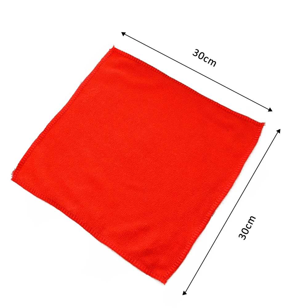 Serviette rouge en microfibre pour lavage de voiture, 10 pièces, Extra doux, nettoyage, séchage, chiffon