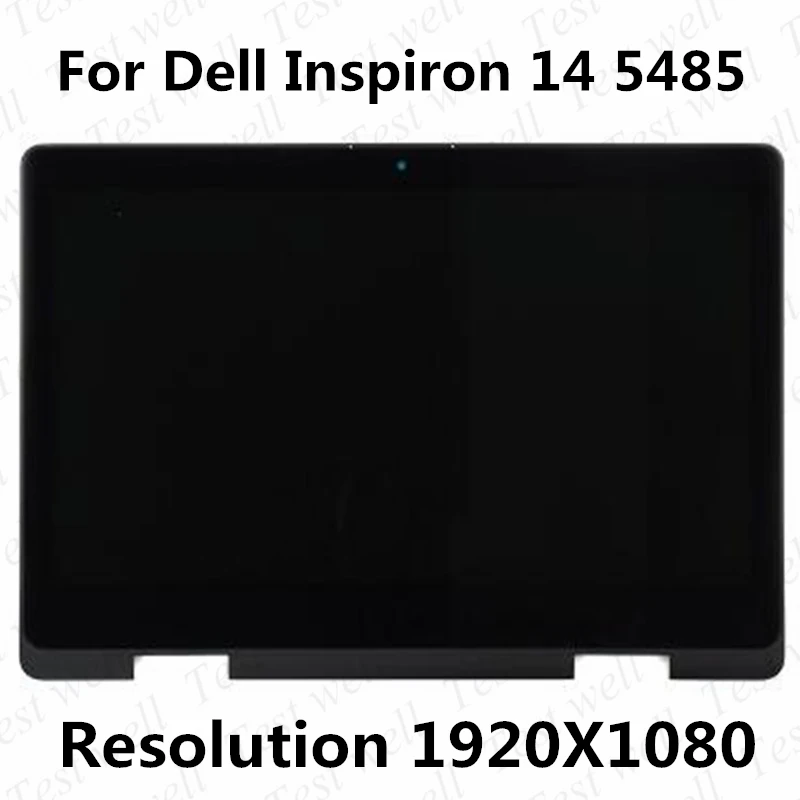 14'' FHD 1920*1080 Lcd Touch Screen Digitizer Replacement Assembly With Frame 2-in-1 For Dell Inspiron 14 5485 P93G P93G001