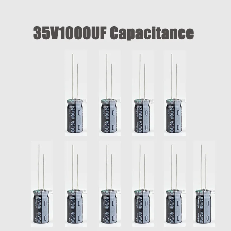 M./-10pcs  1000uf 35V MHE Filtering tuning energy conversion Internal Resistance High Frequency Capacitor for RC FPV Drone