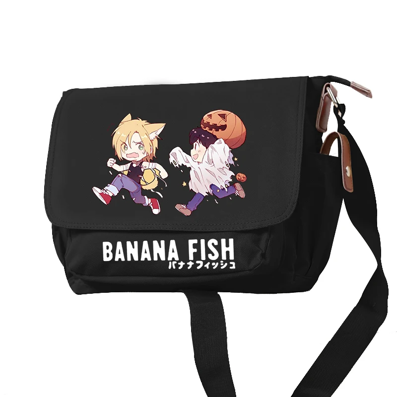 Anime Banana Fish Crossbody Bags Travel Adjustable Shoulder Bag Students Bookbag Oxford School Daypacks Boys Messenger Bag