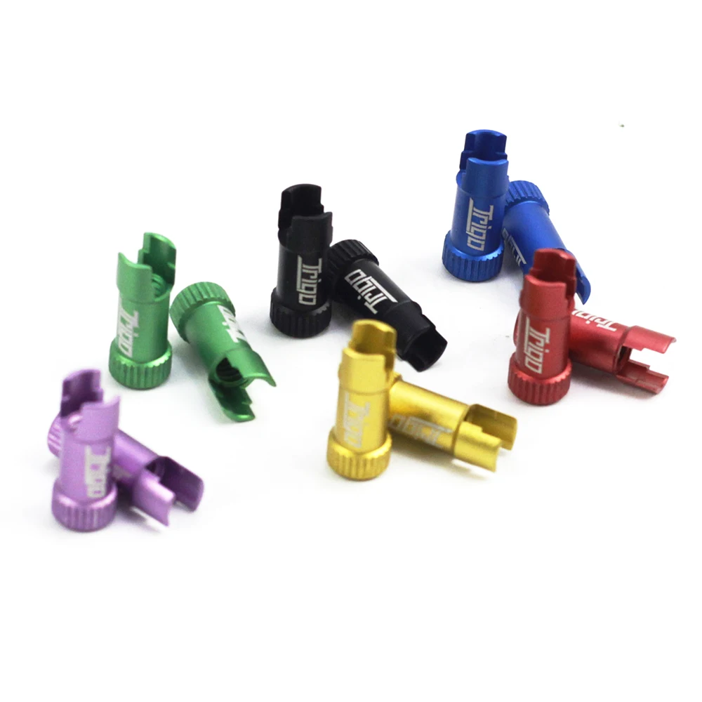 TRIGO Alloy Bike Presta Valve Cap Tool High Pressure Spikes Tire Valve Dust Cover Protector MTB Road Bicycle Accessories 2.4g