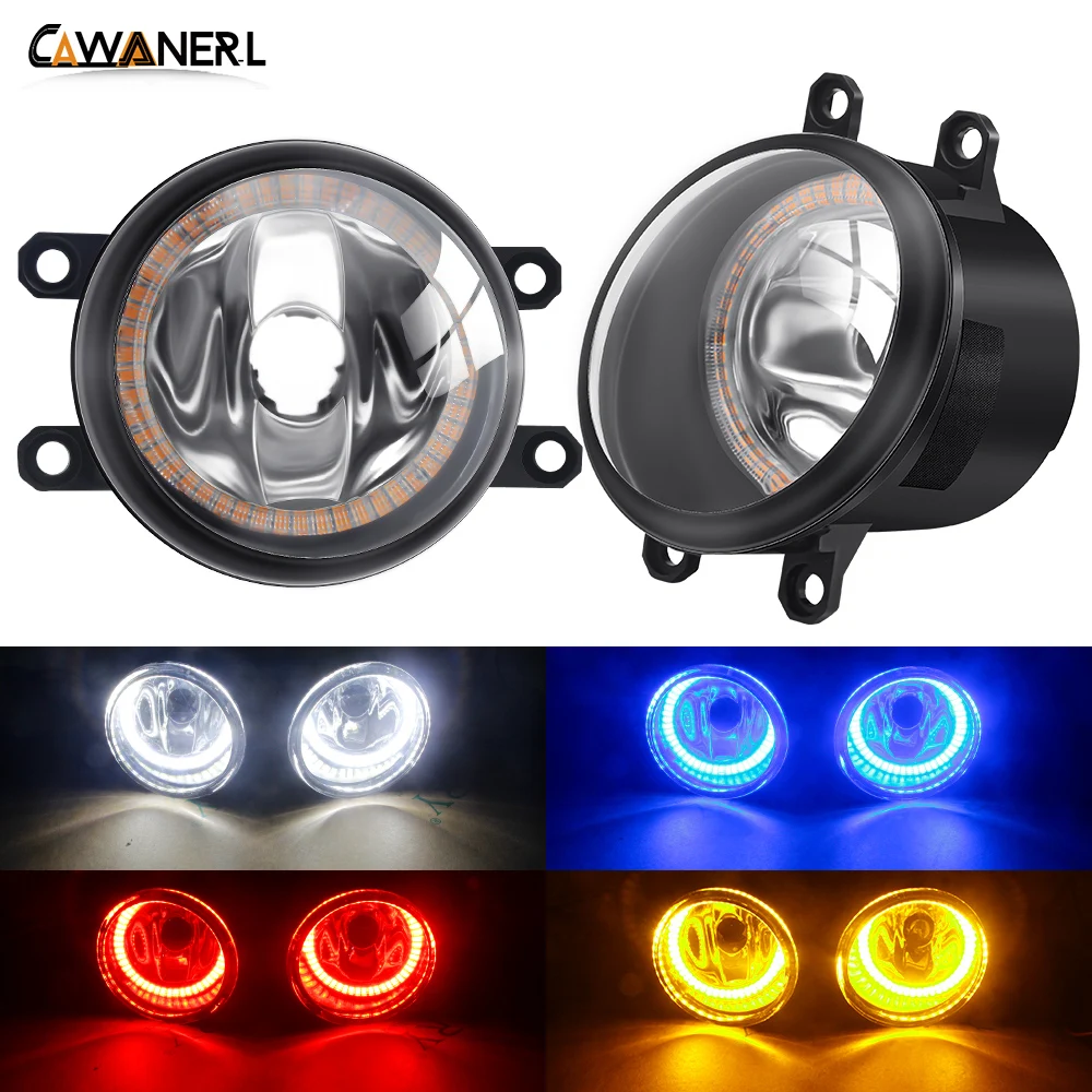 Car Fog Light Assembly Halo Ring Daytime Running Lamp DRL 12V For Toyota Land Cruiser Prado RAV4 Highlander 4Runner Prius Yaris