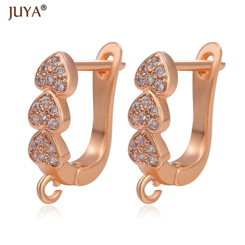 Juya-pendientes de cristal de zirconio AAA para mujer, nuevo diseño creativo, ganchos, accesorios para bricolaje, joyería aros para mujer