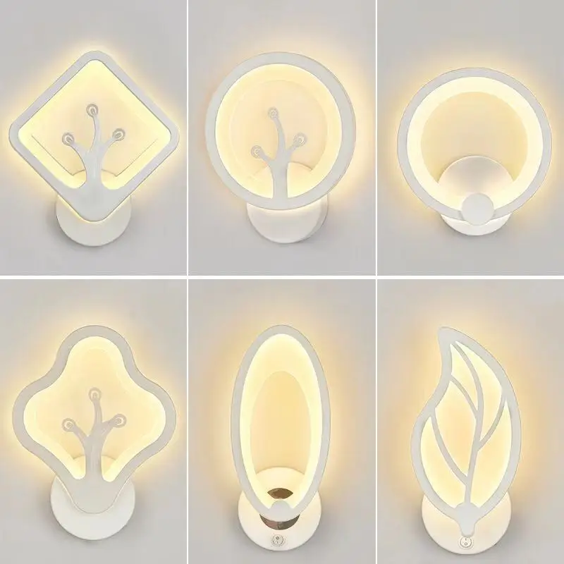 

Modern led wall lamp bedside lamp Nordic fashion round acrylic wall lamp bedroom living room corridor decorative wall lamp