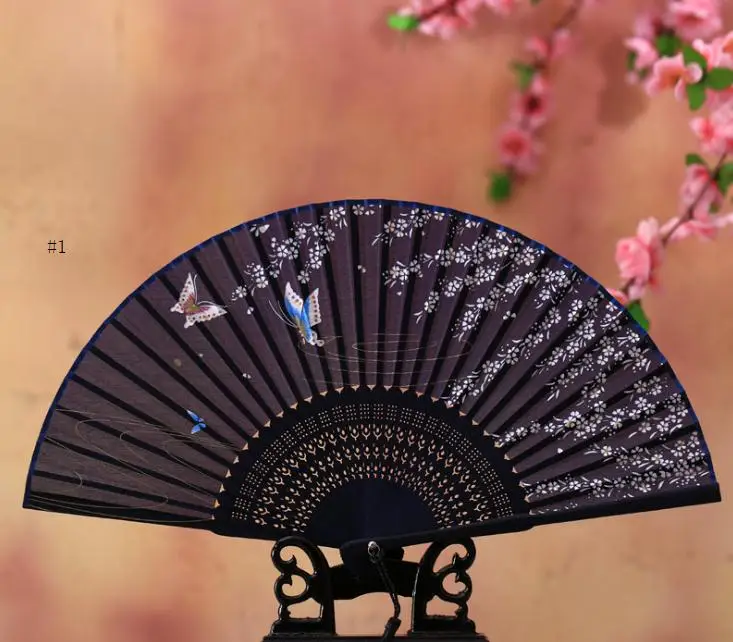 New hot sale Chinese wind gift silk fan Japanese and fan Folding fan dance props wedding party favor gift SN2953