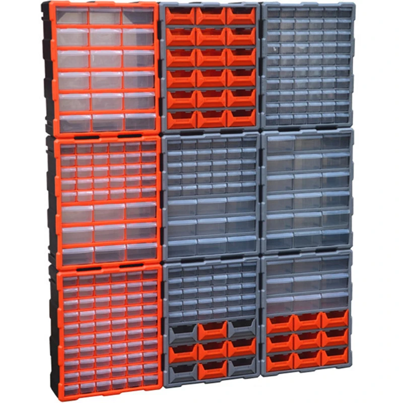 Multi-grid Drawer Type Parts Box Wall-mounted Combined Component Tool Box Building Blocks Screw Storage Box Tool Case