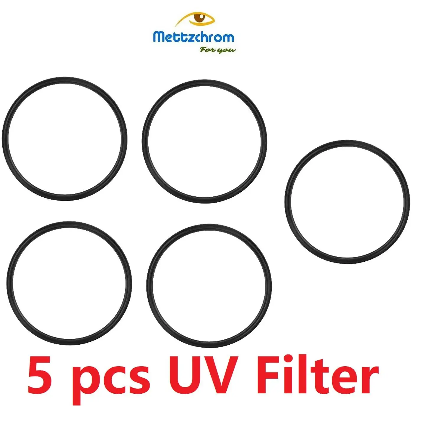 Mettzchrom 5pcs / lot UV  37 40.5 43 46 49 52 55 58 62 67 72 77 82mm lens UV Digital Filter Lens Protector for canon nikon DSLR