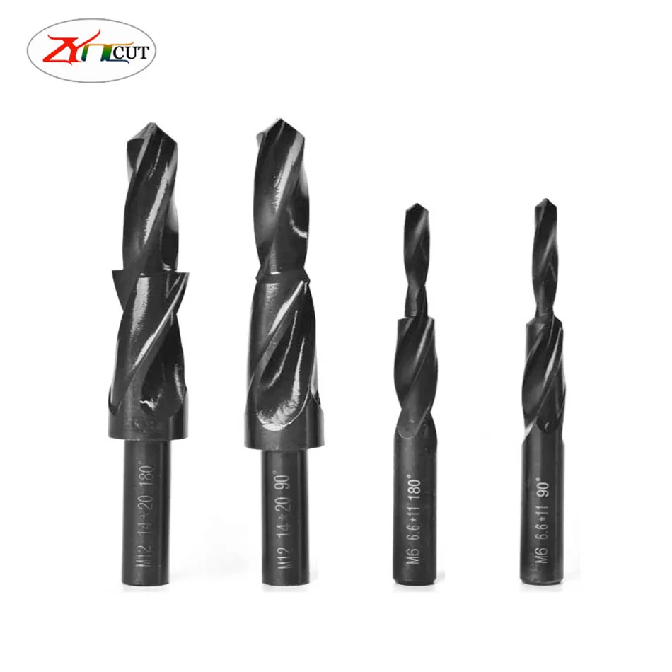 

M3-12mm HSS Drilling chamfered countersunk head integrated step drill,Second stage bit with screw countersunk head