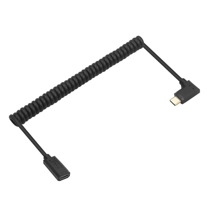 スプリング格納式金メッキ 3A 10Gb/s USB 3.1 Type-C オス - メス データ延長ストレッチ カール フレキシブル コイル状ケーブル
