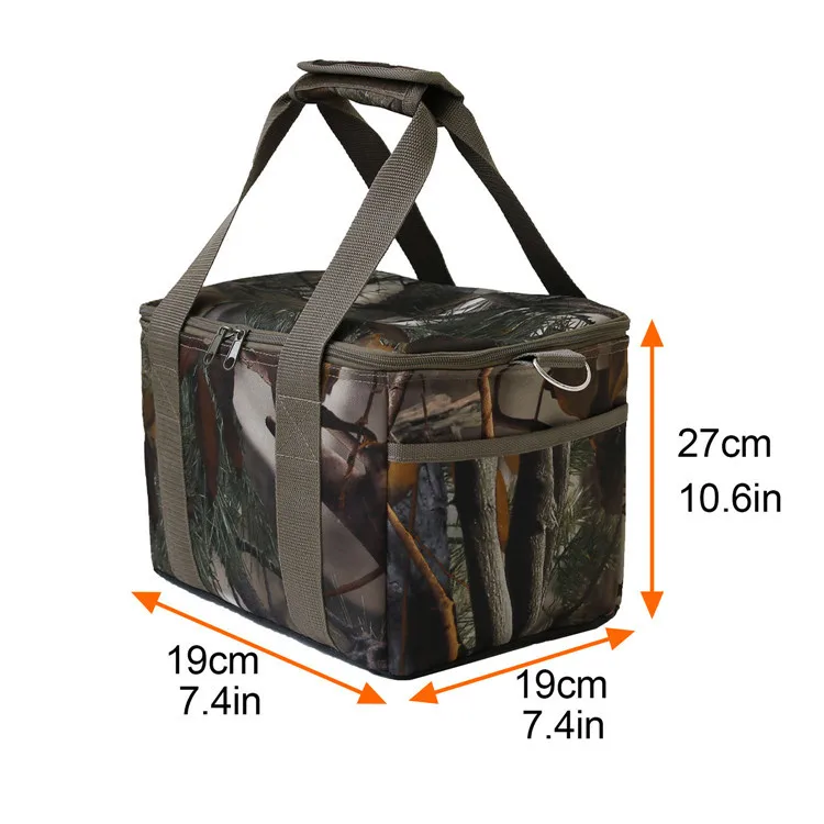 Outdoor Lightweight Waterproof Leak Proof Portable Fishing Cooler bag Hunting Camouflage Travel Folding Picnic Ice Pack