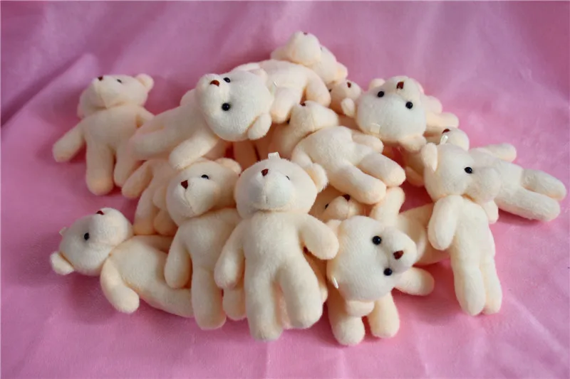 1/5/10pcs Mini Teddy Bear Plush Soft Stuffed Animal Toys Small Pendant Cute Diamond Bears Doll For Kids Girls Wedding Gifts 12CM