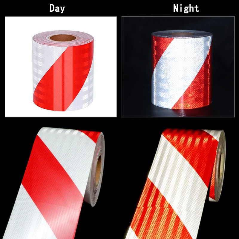 Car Safety Mark Warning Tape Reflective Strip Stickers For Truck Exterior Decoration Accessories