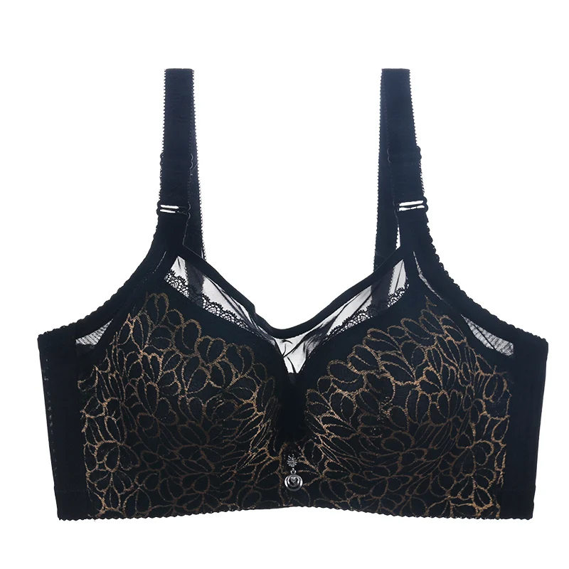 Sujetador de encaje con aros para mujer, ropa interior Sexy, sujetador de realce, Bralette, sujetador sin costuras para mujer