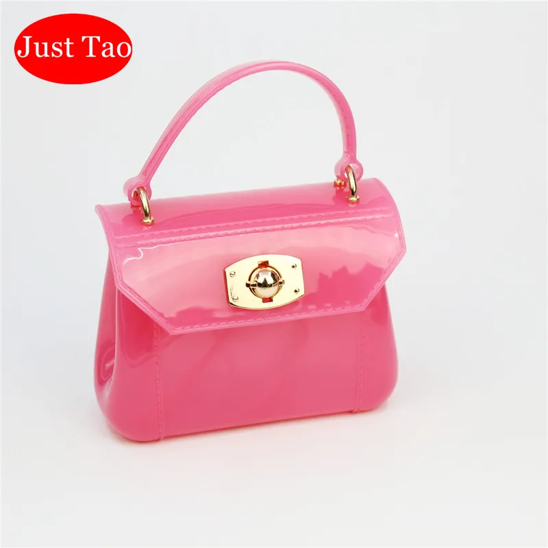 Just Tao! Flap bag Childrens Fashion jelly handbags Baby kids mini totes Girls small Messenger bag little Kid coin purse JT022