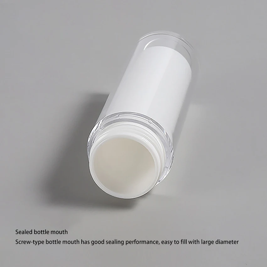 Botellas rellenables vacías redondas acrílicas blancas de 15ml/30ml/50ml bomba de crema cosmética botella de embalaje portátil botellas de vacío