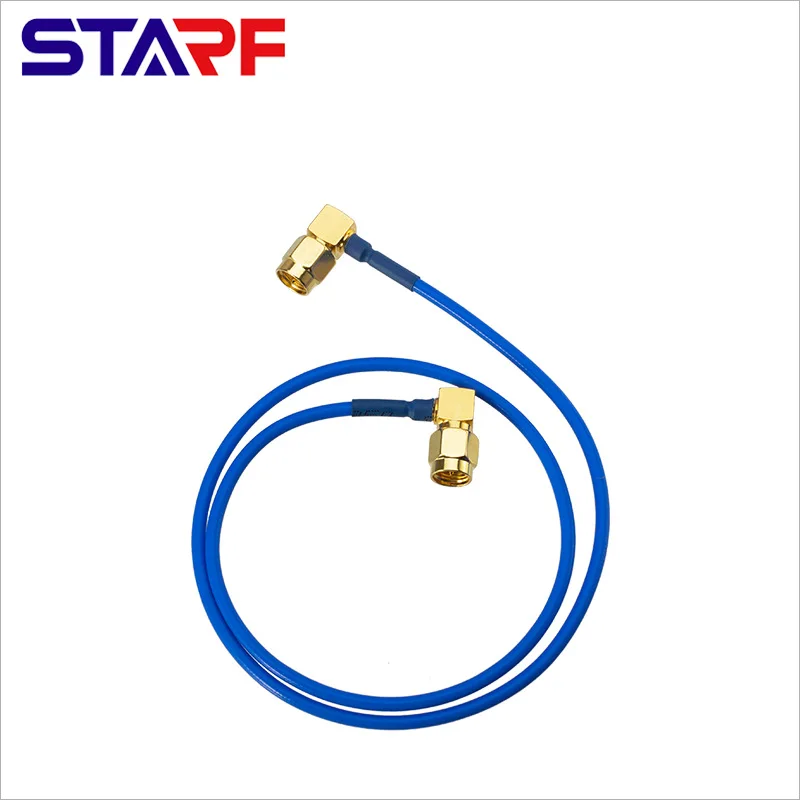 SMA bend male head turn RG405 086 robot feeder fault sensor device shaft blue semi-soft cable