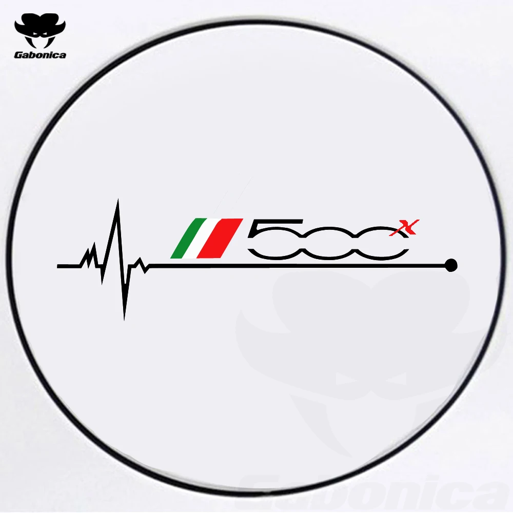 1Pcs Auto Tank Olie Sticker Voor Fiat 500 500x 500l 500C Auto Accessoires Reflecterende Kk Auto Sticker Decal