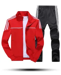 Costume de sport 2 pièces pour hommes, vêtements de sport, veste + pantalon, nouvelle collection, printemps et automne, 2021, L-4XL