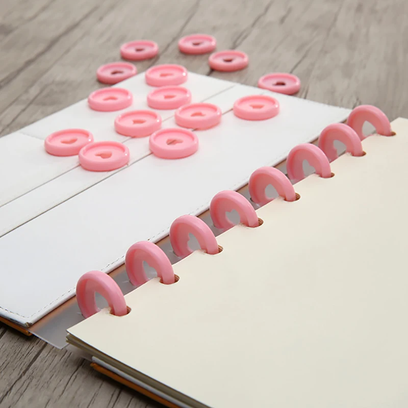 6 Stuks 24Mm Plastic Paddestoel Hole Binding Discs Planner Bindmiddel Ringen Notebook Schijven Binding 360 Graden Opvouwbare Kantoorbenodigdheden