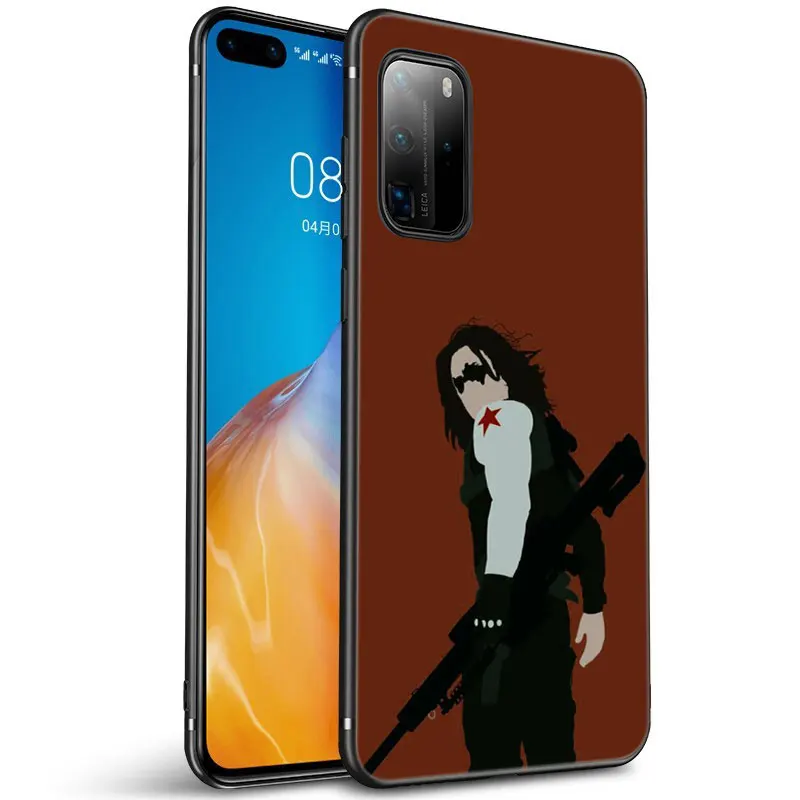 Bucky Barnes silikonowy futerał na telefon do Samsung Galaxy S22 Pro S21 S20 FE Ultra S10 Lite S8 S9 S10E S10 Plus miękki TPU czarny okładka