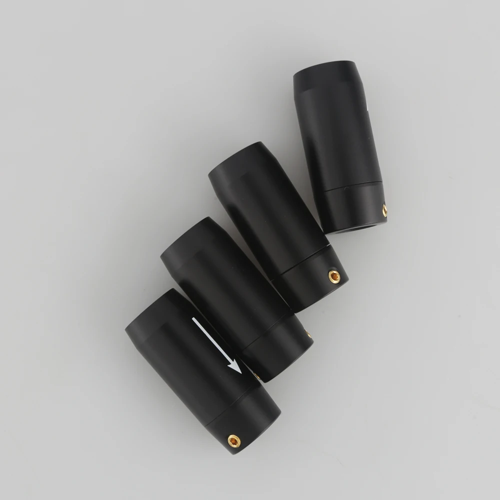 Calça de áudio hifi 4x, cabo rca para alto-falante, calça de alumínio 11mm a 2*7mm, bota com flecha