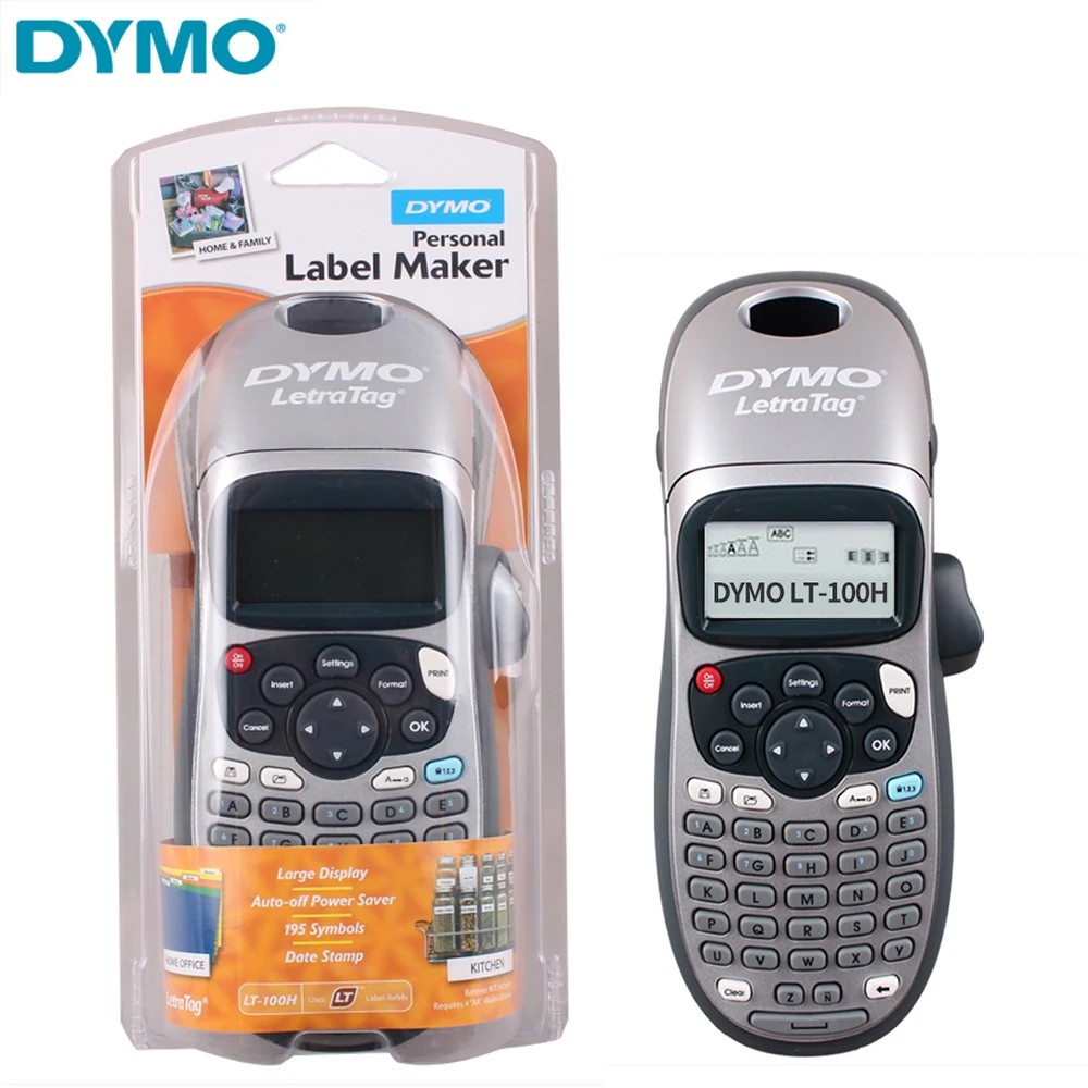 Original Dymo Letratag LT-100H label printer Handheld label maker typewriter for 12mm labels LT 12267 91201 91202 91203 91204